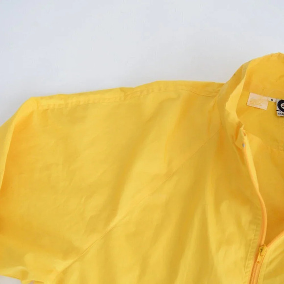 Vintage 90s Izod Outerwear Yellow Three Quarter Zip Windbreaker Pullover M - Picture 11 of 13